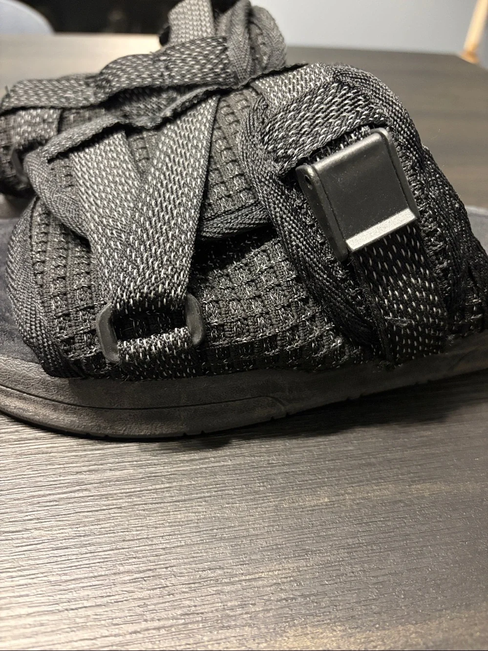DracoSlidesThunderReflective SlidesSandalsSuede Comfort | UnisexMen 7-8 / W 9-10